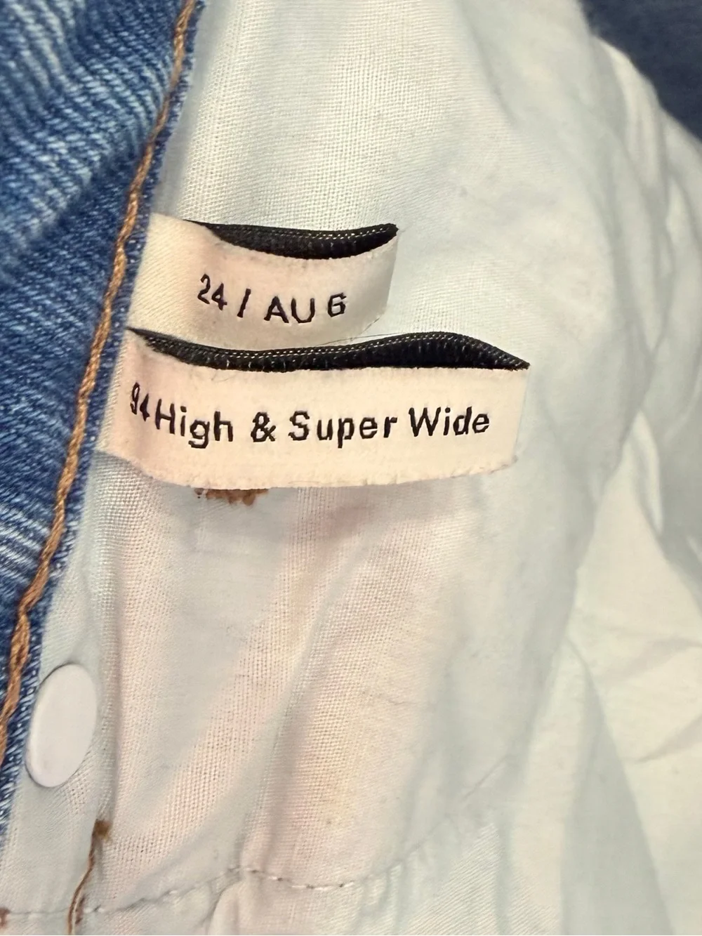 Abrand 94 High & Super Wide Leg Stretch Denim Jeans 24